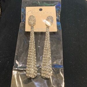 Pure Collection Sparkling Silver Earrings